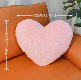 NEW 1pc Ultra Soft Plush Heart Shaped Throw Pillow For Living Room Sofa Bedroom, Retails $72