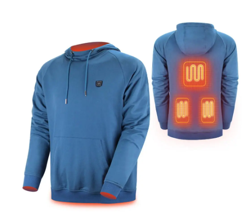 NEW Unisex Thermal Heated Hoodie Heated Hooded Sweatshirt Warm Hoody For Women Men Outdoor Activities - Size Medium
