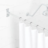 NEW Wayfair Signature Hardware 72" Corrosion Resistant Brass Straight Shower Curtain Rod in Chrome - Retails for $273!