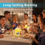 New Retails $48+ Citronella Scented Candles, Housecret Handmade Mason Jar Candles, 55 Hours Long Burning Natural Soy Candles for Indoor Outdoor Garden Camping, 12 Oz, 2-Pack