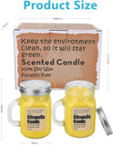 New Retails $48+ Citronella Scented Candles, Housecret Handmade Mason Jar Candles, 55 Hours Long Burning Natural Soy Candles for Indoor Outdoor Garden Camping, 12 Oz, 2-Pack