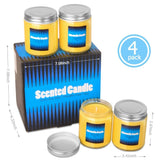 New Retails $37+ Citronella Scented Soy Wax Outdoor & Indoor Candle Gift Set, 4 x 8 Oz! 50 hour Burn Time Each Candle! Clean burn, 100% lead free cotton wicks!