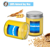 New Retails $37+ Citronella Scented Soy Wax Outdoor & Indoor Candle Gift Set, 4 x 8 Oz! 50 hour Burn Time Each Candle! Clean burn, 100% lead free cotton wicks!