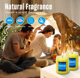 New Retails $37+ Citronella Scented Soy Wax Outdoor & Indoor Candle Gift Set, 4 x 8 Oz! 50 hour Burn Time Each Candle! Clean burn, 100% lead free cotton wicks!