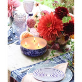 New Retails $84+ Topsics Large Citronella Candles for Indoor/Outdoor, 3 Pack, 14 oz, 3 Wick Soy Wax Candles, 80 Hours Burn Time Each! Re-use tins for plants or storage! Purple Floral