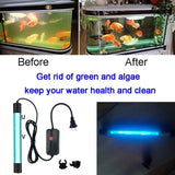 New Aquarium Clean Light 13W with Timer, Aquarium Green Algae Clear Fish Tank Water Clean Lamp for Fish Tank,Pond,Swim Pool