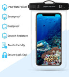 New Universal IPX8 Waterproof Anti Sinking Phone Case Water Proof Bag With Lanyard Fits All Phones Up To 7.5in, also can be used as dry bag for keys, cash, cards etc! Great for Protection & taking underwater pics! Sky Blue