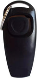 NEW Portable Dog Training Clickers and Whistle in One Stop Barking Training Tool Pet Supplies for Dog Cats Puppy Birds Horses (BLACK)