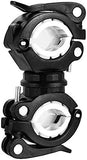 New Retails $33+ 360 Degree Cycling Clip Clamp Rotation Bike Flashlight Torch Mount LED Head Front Light Holder Clip Bicycle Accessories (Color : Black wth White)