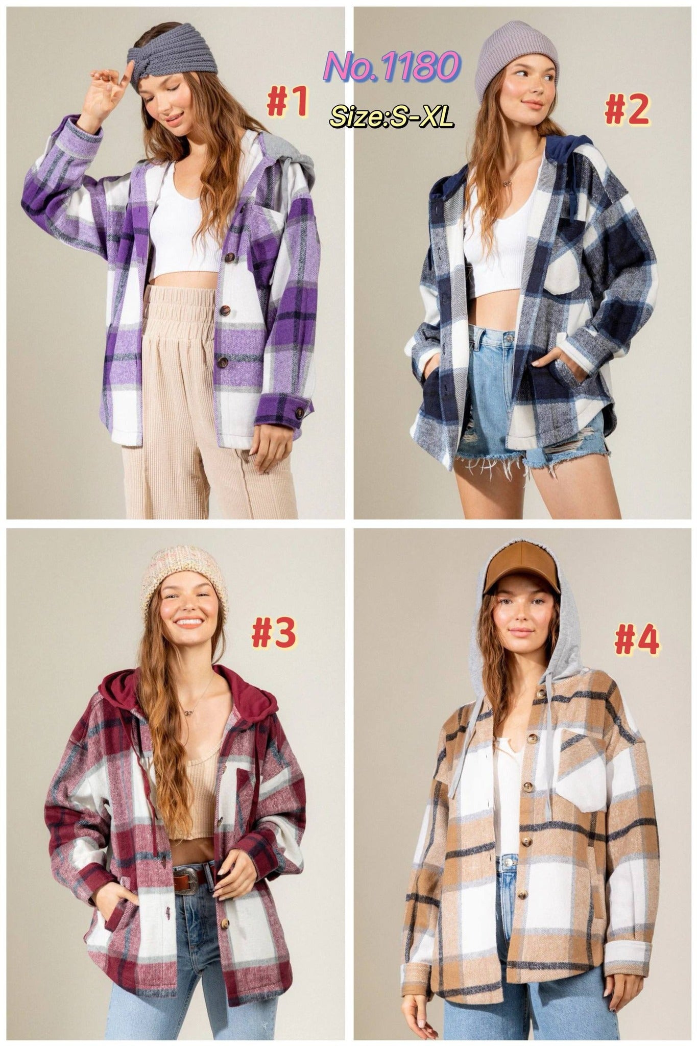 Women coat/shacket No.118017 4 colours Size:S-XL Tax included