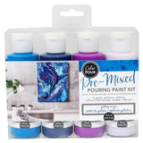 New American Crafts Color Pour Pre-Mixed Paint Kit 4/Pkg-Galaxy Surge