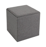 NEW Retails $40 HT 15inch Folding Cube w/inset Tray, Storage Cube with Inset Lid Grey