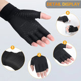 New 1 Pair Copper Nylon Compression Gloves - Breathable, Moisture-Wicking, Elastic Wrist Support for Men & Women sz L