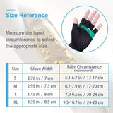 New 1 Pair Copper Nylon Compression Gloves - Breathable, Moisture-Wicking, Elastic Wrist Support for Men & Women sz L