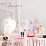New Stylish and Lightweight Women's Luxury Large Capacity Faux Leather Cosmetic Bag - PINK