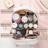 New Stylish and Lightweight Women's Luxury Large Capacity Faux Leather Cosmetic Bag - PINK