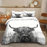 California King Highland cows duvet cover bed set No.341717, 16 styles to choose from