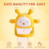 New COZYPANDA Baby Teether for Babies 0-6 Months, Never Drop, Silicone, Teething Relief, BPA Free(Yellow)