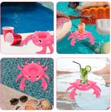 NEW Inflatable Crab Drink Holders Drink Floaties, Pool Drink Holder Floats,Summer Pool Party Drinks Favors