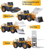 New in box! Construction Vehicles Truck Toy Playset, Kids Engineering Truck set, Crane, Excavator, Cement, Fuel Truck, Wheel Loader W/ 3 Interchangeable Parts Retails $70+