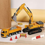 New in box! Construction Vehicles Truck Toy Playset, Kids Engineering Truck set, Crane, Excavator, Cement, Fuel Truck, Wheel Loader W/ 3 Interchangeable Parts Retails $70+