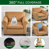 New Retails $50+ CRFATOP 2 Piece Chair Covers Stretch Sofa Covers Couch Slipcovers Washable Armchair Sofa Couch Slipcover Furniture Protector with Elastic Bottom for Living Room in Camel