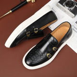 New Men's Slip On BLACK LOAFERS, Great Quality! Sz 9.5 Retails $154+