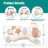 New CUDDLERY 6 lbs Weighted Plush covered in soft faux rabbit fur & plus squeeze toy, 27 Inches Large Stuffed Dog, Weighted Stuffed Animals for any age! Great for cuddles Retails $99+