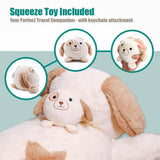 New CUDDLERY 6 lbs Weighted Plush covered in soft faux rabbit fur & plus squeeze toy, 27 Inches Large Stuffed Dog, Weighted Stuffed Animals for any age! Great for cuddles Retails $99+