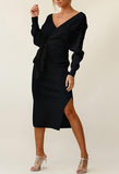 NEW Cutiefox Womens High Neck Cable Knit Long Sleeve Pullover Sweater Mini Dress, Sz S/M, Fabric Has Lots of Stretch, BLACK, Retails $56+ NO BELT!