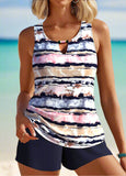 New Retails $55+ Cut Out Striped Navy Tankini Set Sz M