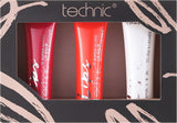 NEW Technic Cosmetics Super Gloss Trio Lip Balm (lip/balm/3x10ml) Berry, Peach and Strawberry