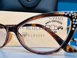 New Cyxus Blue Light Blocking Readers +2.0, Includes case, cleaning cloth & original box , brown tortoise