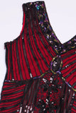 NEW Red Glitter Fringe 1920s Flapper Dress, Sz S, The fabric is comfortable for skin with stretch! Retails $76
