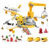 NEW Retails $47, Toddler Kids Transport Cargo Airplane Toy Airplane Toy with Toy Cars Set Toy Airplane Gifts for 3 4 5 6+ Years Old Kids Boys and Girls, Yellow