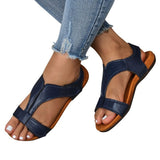 NEW Women's Navy Simple Flat Sandals - Sz 7.5