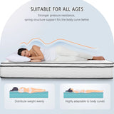 NEW MARNUR 10 inch Full Hybrid Mattress with Gel Infused Memory Foam, Medium Firm, Euro Top NOTE: REMOVABLE COVER HAS DIRT ON SIDES FROM TRANSPORT! The cover can be washed, mattress is new, see pics