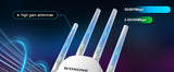 NEW Retails $60, WONLINK WiFi Extender Booster Range Extender Signal Booster for Home, Dual Band Internet Repeater WAN Port, 1-Tap Easy Setup, 4 High Gain Antennas
