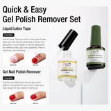 NEW Candy Lover Nail Polish Remover Kit, Non Acetone Gel Polish Remover, Liquid Latex Peel Off Tape, Cuticle Oil, Cuticle Remover Liquid, No Soaking or Wrapping, Quick Remover for Nails Gel