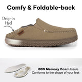 NEW LongBay Men's Moccasin Slippers Comfy Memory Foam House Shoes for Indoor Outdoor, Sz 8