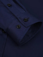 NEW Men's Formal Solid Long Sleeve Slim Fit Button Up Shirt For Business Occasions, Spring Fall Men's Shirt, Navy Blue, Sz M, Retails $95