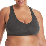 NEW Hanes Cooling Comfort Women's Bralette Pack, X-Temp, ComfortFlex Fit, Dark Grey, Sz XL
