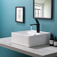 New in box! Davivy 15.7'' Square Vessel Sink with Pop Up Drain