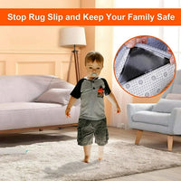 NEW 4 X Rug Carpet Mat Grippers Non Slip Anti Skid Reusable Washable Silicone Grip