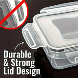 NEW Stablo Food Storage Containers with Lids 48 Piece (24 Containers & 24 Lids), BPA-Free Leak Proof Reusable Plastic Food Containers for Kitchen Storage and Organization, with Labels & Pen Black