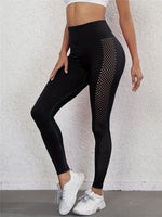 NEW Seamless Workout Leggings, Stretchy Hollow Out High Waist Slim Fitness Pilates Yoga Pants, Women's Activewear, Black, Sz S, Retails $93