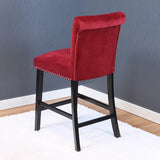 NEW Willa Arlo™ Interiors Erling 24'' Counter Stool (Set of 2) - Deep Red - Retails for $349.99!