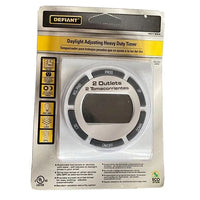 New Defiant Daylight Adjusting Heavy Duty Digital Timer 457864 7 Day Programmable with 2 outlets