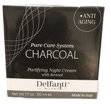 New Delfanti Milano Charcoal Purifying Night Cream, 1.7 oz, Made in Italy