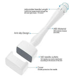 New Retails $67+ 140 Pins Derma Stamp Tool 0.25-3.0mm Adjustable Roller Microneedle Anti-aging